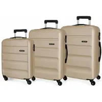 Joumma Bags unisex. 5849469 55-65-75cm Flex Champagne Rolling Road Hard Case Set (OSFA), Beige, Casuel, Synthétique, ABS/Polycarbonate, Moyen,