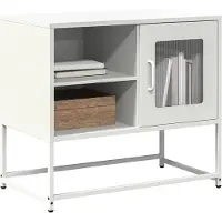 vidaXL Armoire TV blanche 68x39x60,5 cm Acier