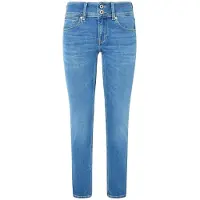 Pepe Jeans pour femme. PL204729MQ4 Jeans Slim Lw bleu (28/32), Casuel, Coton, Denim, Durable