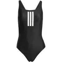 Adidas Maillot de bain sport '3-Stripes V-Back' noir / blanc
