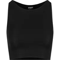 Urban Classics Glitter Cropped Sleeveless Top Noir 4XL Femme