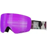 Giro Contour RS Ski Goggles - Snowboard Goggles for Men Women and Youth - Sangle de mati re noire avec des lentilles infrarouges roses / vives vi