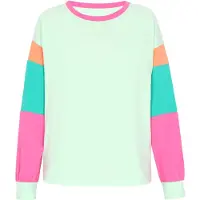 Mymo T-shirt turquoise / vert pastel / orange / rose