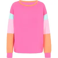 Swirly T-shirt bleu clair / abricot / rose / rose