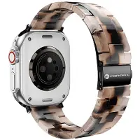 Forcell Bracelet pour Apple Watch F-Design FA04 fermoir en résine marbrée 38 / 40 / 41 mm vert (Acier inoxydable, Résine synthétique), Sangles de montre, Vert