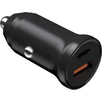 Devia chargeur de voiture Smart Mini PD QC 3.0 30W 1x USB-C 1x USB noir, Adaptateur pour véhicule, Noir