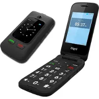eSTAR Digni Flip par Clamshell Phone 2.4+ 1.77" Juodas (2.40"), Téléphone portable à touches, Noir