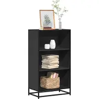 vidaXL Bibliothèque noir 60x35x107,5 cm bois d'ingénierie