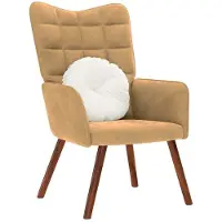 vidaXL Fauteuil relax marron velours