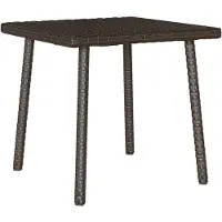 vidaXL Table basse de jardin rectangulaire brune 40x40x37 cm Poly rotin