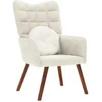 vidaXL Fauteuil relax crème velours