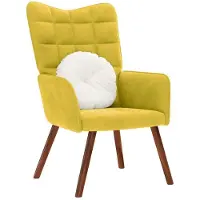 vidaXL Fauteuil relax velours jaune