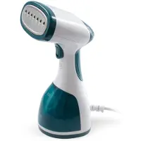 Tomado TSH1201W - Défroisseur linge - Défroisseur mains - Démêleur - Nettoyeur vapeur - 2 brosses incluses - Blanc/turquoise