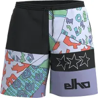 Elho Shorts de bain 'Biarritz 89' bleu clair / lilas / noir / blanc cassé