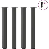 vidaXL Pieds de table de bar 4 pcs. Anthracite 90-92 cm Acier