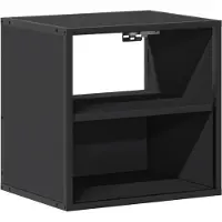 vidaXL Table de chevet murale noir 40x31x39,5 cm