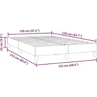 vidaXL Lit boxspring sans matelas gris clair 120x210 cm velours