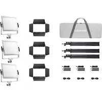 Godox Litemons LP400R Panneau lumineux à LED RGB 3 light kit, Lumière continue, Blanc