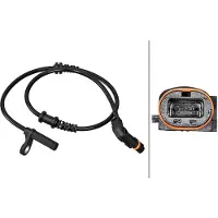 Hella Capteur de vitesse de roue 2 pôles Capteur à effet Hall 584 mm câble pour entre autres MB SLK