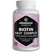 Vitamaze GmbH Biotine Haut Complexe à haute dose+Collagène Gélules 90 Pcs