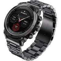 GARETT Bracelet connecté - - Atom - Noir - 370 mAh - Acier inoxydable