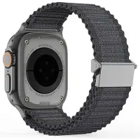 DUX Apple Watch 42/41/40mm - Bracelet de remplacement en tissu nylon (38 mm, 40 mm, 41 mm, 42 mm, Nylon), Sangles de montre, Gris
