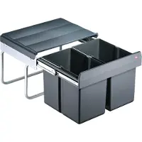 NABER WESCO Traditionline Double-Shorty Smart 345 K/500-2, système de collecte des déchets, couleur anthracite