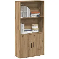 vidaXL Bibliothèque chêne artisanal 60x24x120 cm bois d'ingénierie