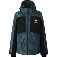 Brunotti WT ARATINY-GRADIENT, veste de ski pour garçons, motif à dégradé et à carreaux, couleur vert, taille 128