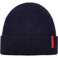 The Mountain Studio Cashmere Mix Rib Beanie Bleu