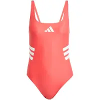 Adidas 3 Stripes U Back Swimsuit Rouge 42 Femme