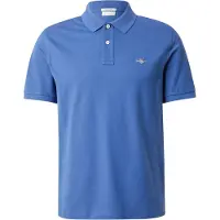 Gant pour homme. 2210 Polo en piqué coupe régulière Shield blue (XL), Bleu, Casuel, Coton, Manche courte