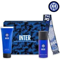 Usorteret INTER Coffret Inter : gel douche 200 ml, déodorant en spray 150 ml, écharpe en tissu bleue (Set soin du corps)