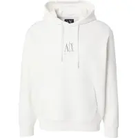 Armani Exchange Sweat-shirt marron / blanc cassé