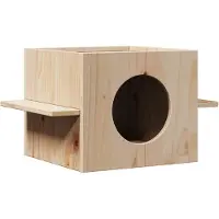 vidaXL Maison pour chats 51x35x30 cm pin massif