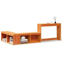 vidaXL Table de chevet avec bureau cire marron bois de pin massif