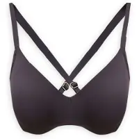 Gisela Full Cup Without Foam Recycled Microfiber Bra Noir 105 / D Femme