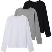 TWO SOON T-Shirt gris chiné / noir / blanc