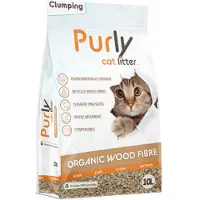 Purly Organic Clumping litière agglomérante en fibre de bois pour chat