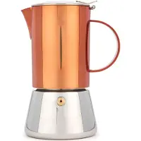 La Cafetière Stainless Steel Coffee Maker Italian 4 Cups Doré