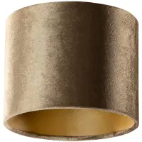 QAZQA Abat-jour en velours bronze avec intérieur doré 18/18/14