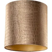 QAZQA Abat-jour en velours, design crocodile, intérieur doré 40/40/40