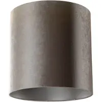 QAZQA Abat-jour en velours taupe cylindrique 40/40/40