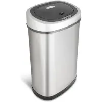 Rijoka Sensor Poubelle 50L - Inox - Soft Close - Sans empreintes digitales - Design moderne