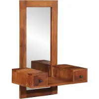 vidaXL Miroir mural avec tiroirs 60x33x90 cm bois massif acacia