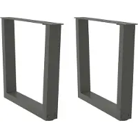 vidaXL Pieds de table basse en V 2 pièces Anthracite 60x(42-43,3) cm Acier