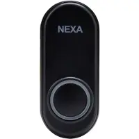 Nexa MLT-1925 Türklingel-Druckknopf Schwarz, Caméra réseau, Noir
