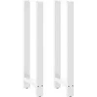 vidaXL Pieds de table de bar blanc 2 pcs. 40x(110-111) cm acier