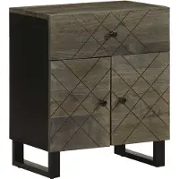 vidaXL Table de chevet noir 50x33x60 cm bois de manguier massif