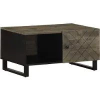 vidaXL Table basse noire 80x50x40 cm en bois massif de manguier
